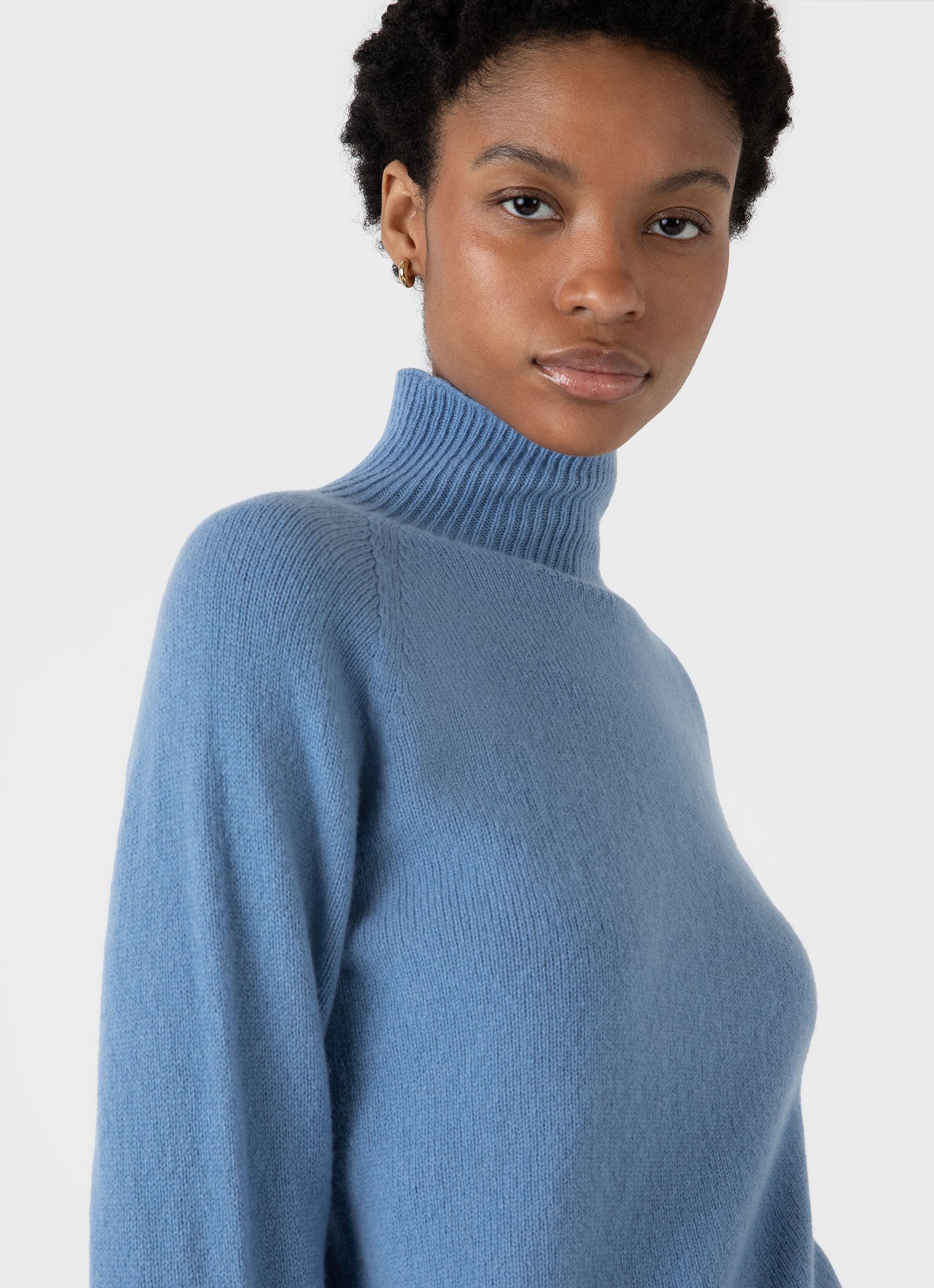 Lambswool Funnel Neck Jumper - 4
