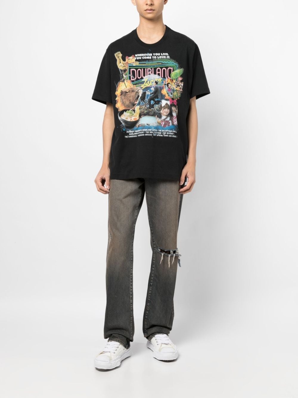 graphic-print crew-neck T-shirt - 2