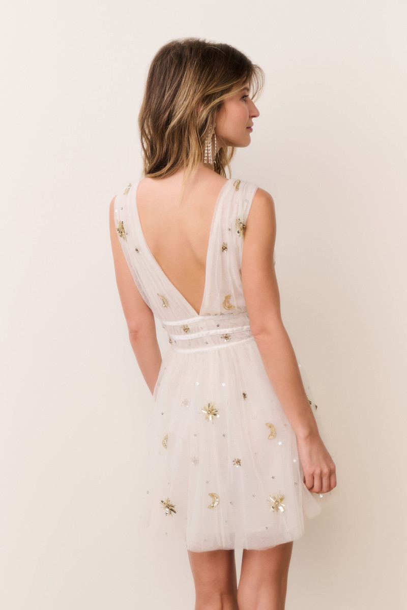 Lawton Celestial Embellished Tulle Mini Dress 4