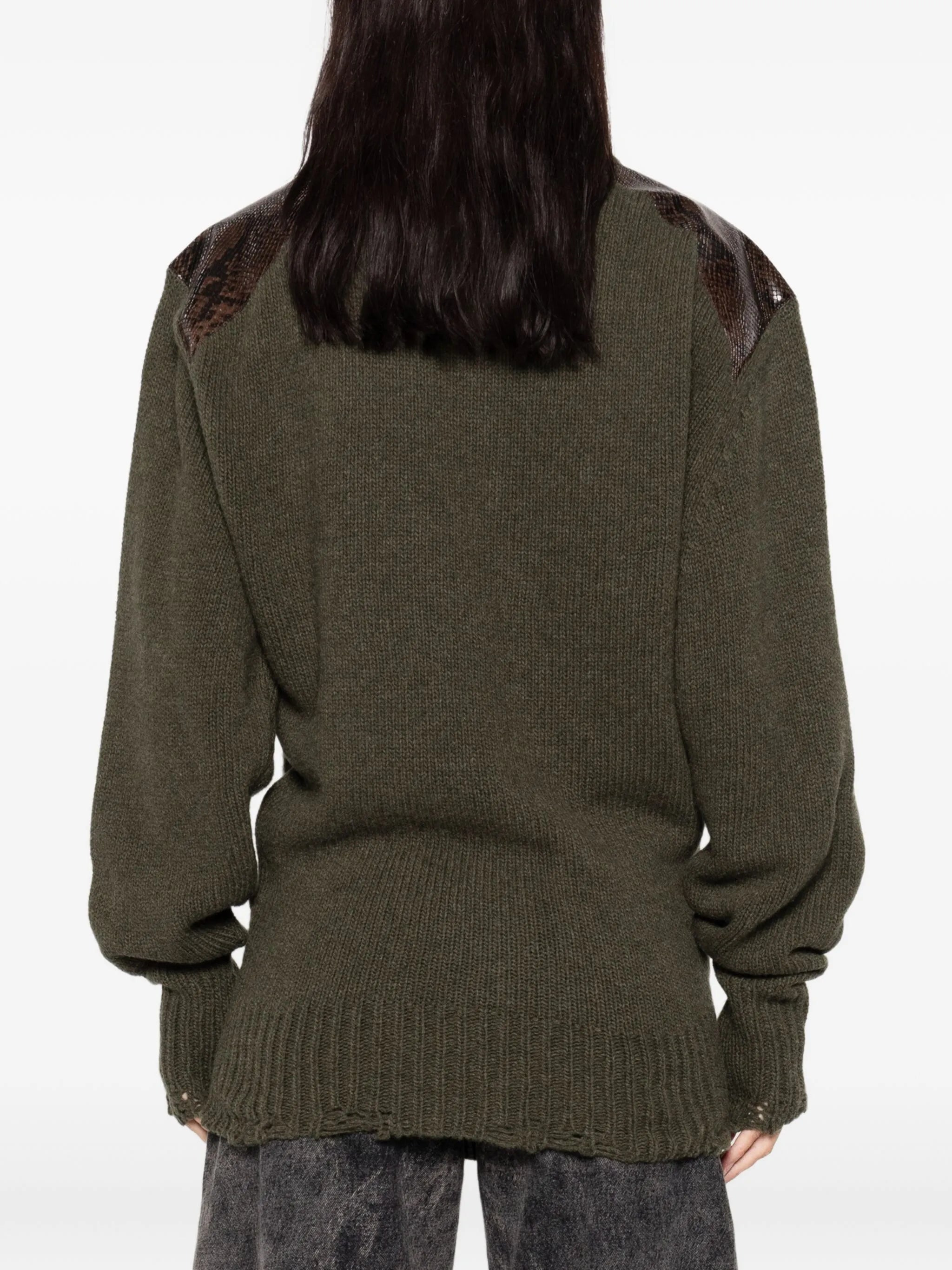 Stella Mccartney Panelled Frayed-hem Sweater - 4
