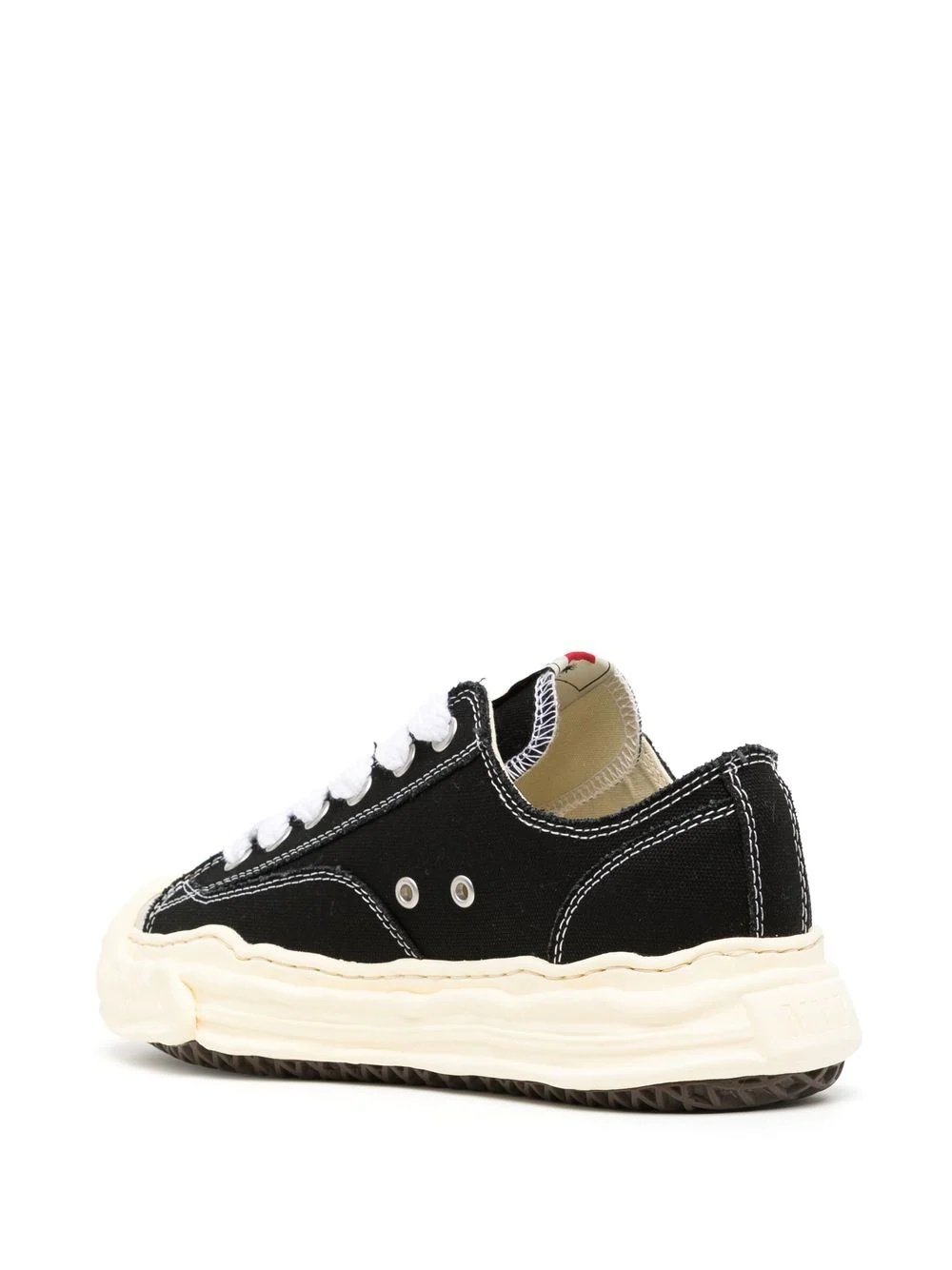 lace-up low-top sneakers - 3