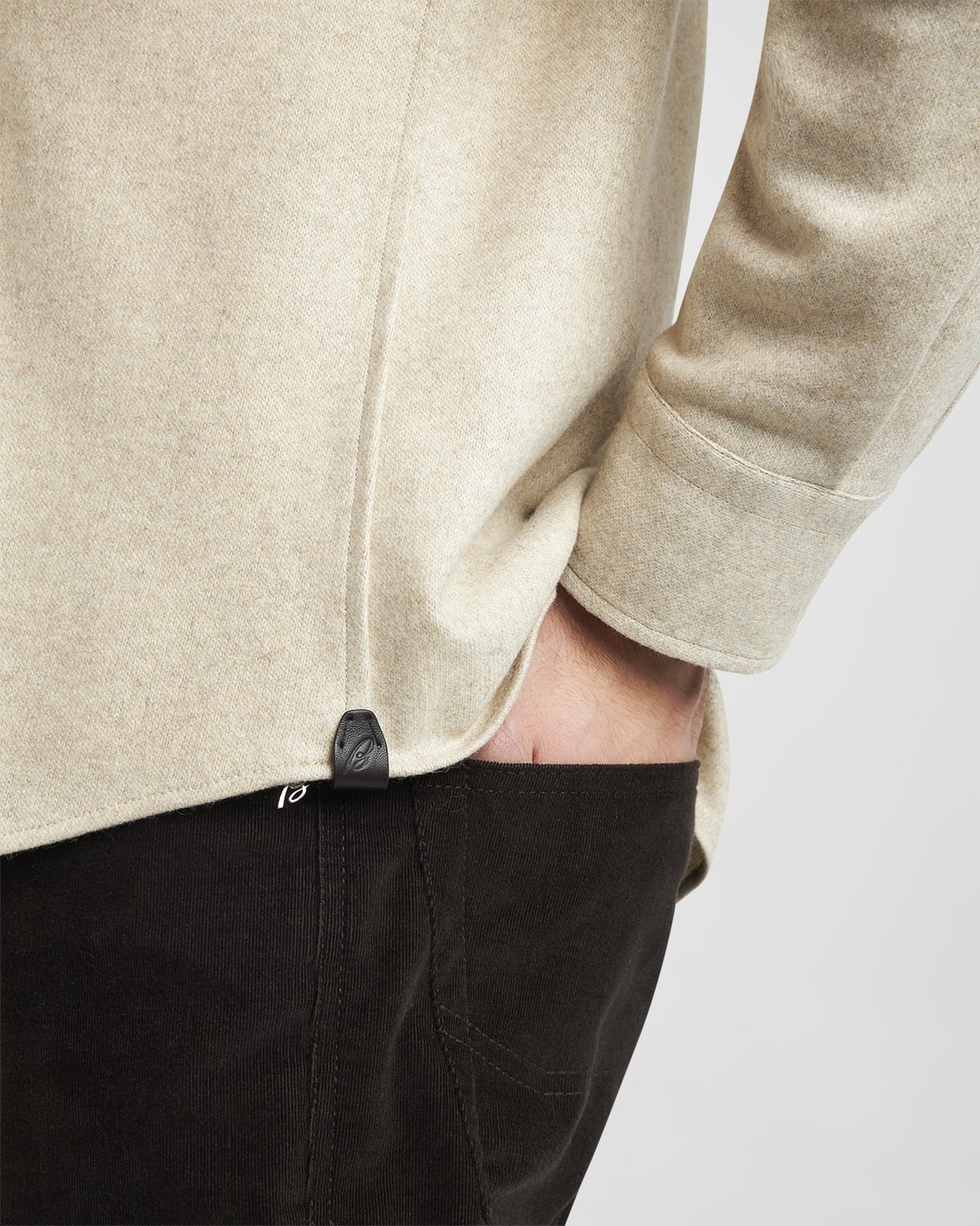 Men's Cashmere Jersey Overshirt - 7