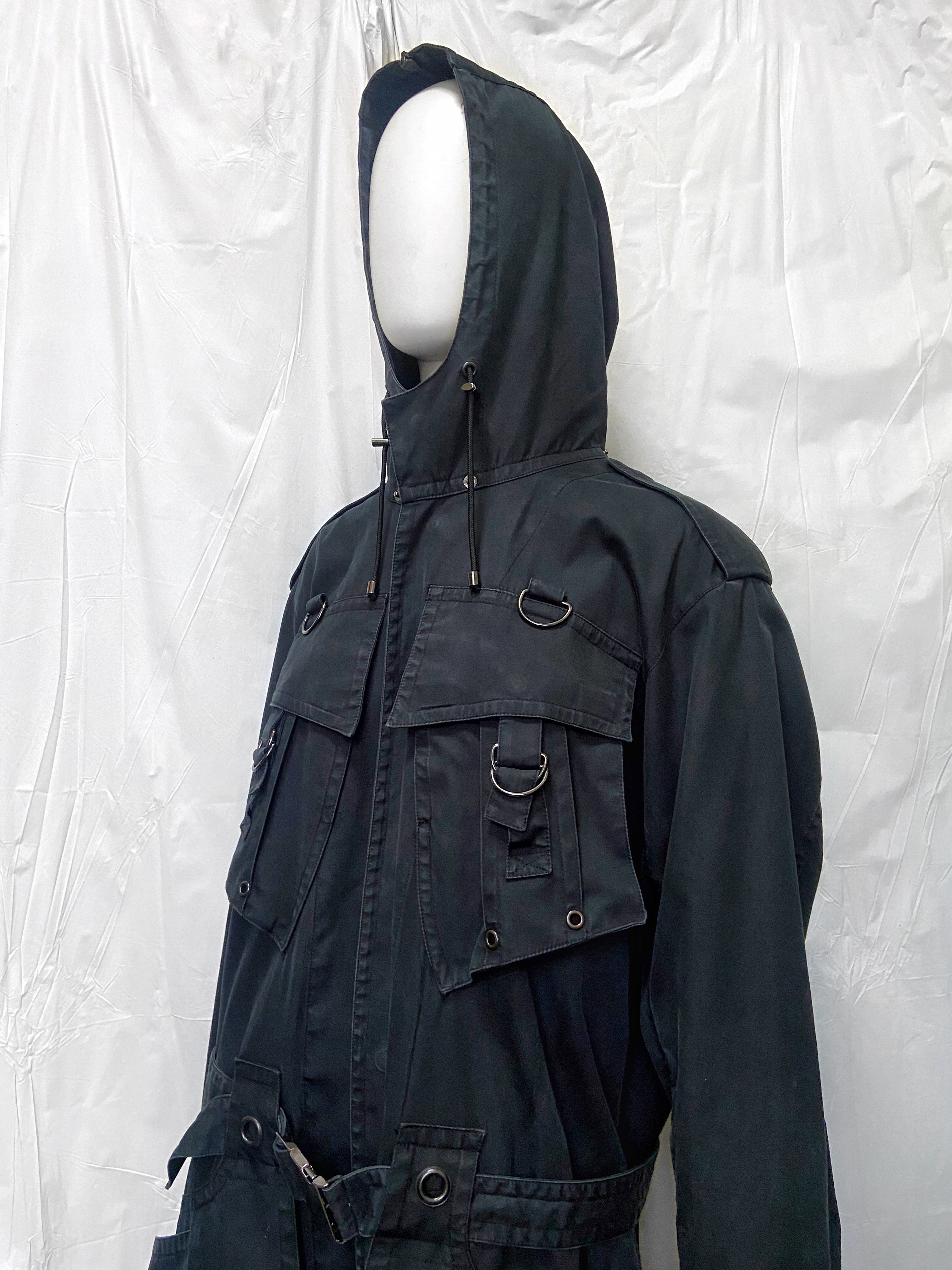 Gucci Spring 2002 Tom Ford Men’s Technical Military N-2B Navy Parka Coat Jacket 48 - 7