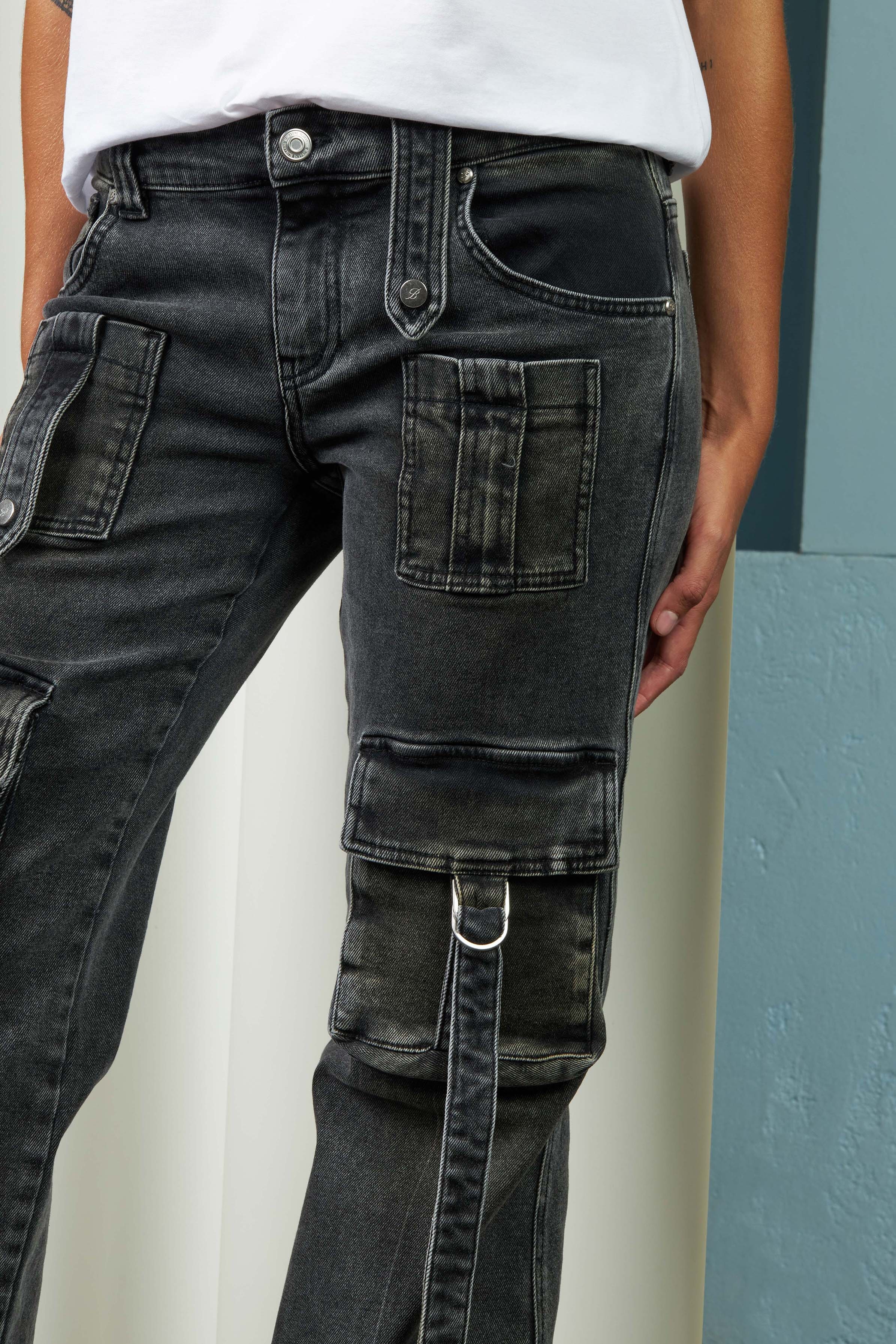 Blumarine Denim Cargo Pants | modes | REVERSIBLE