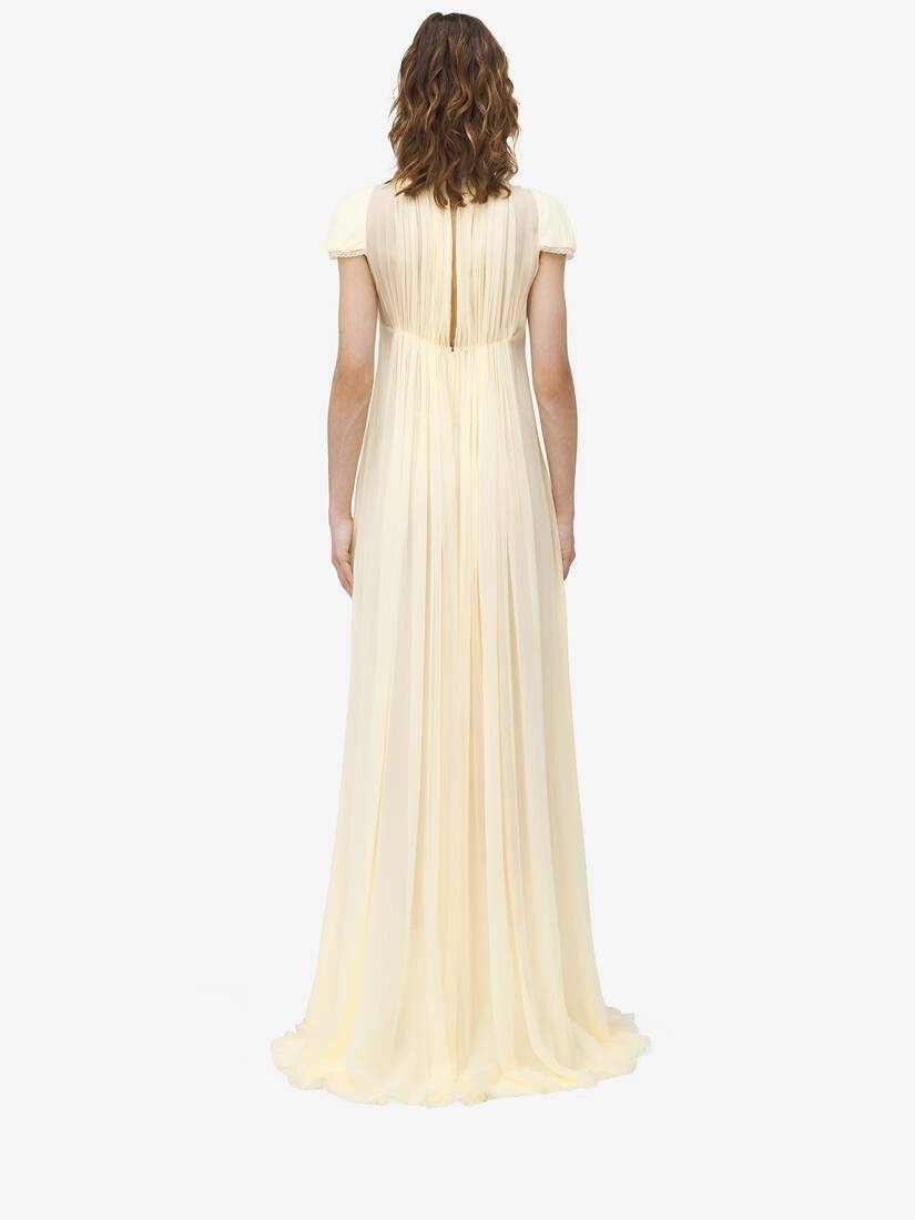 Chiffon Pleated Dress - 4