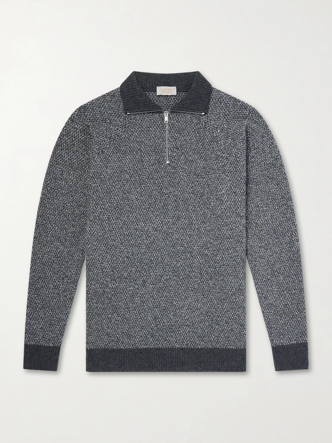 Recycled-Cashmere and Wool-Blend Half-Zip Sweater - 1