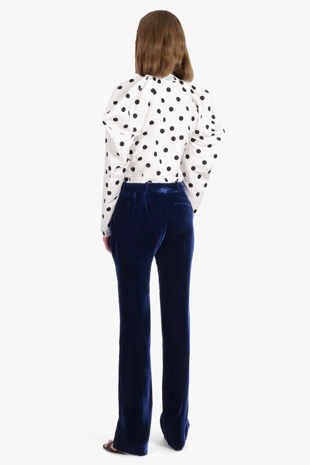 FLUID VELVET STRAIGHT PANT | BLUE - 4