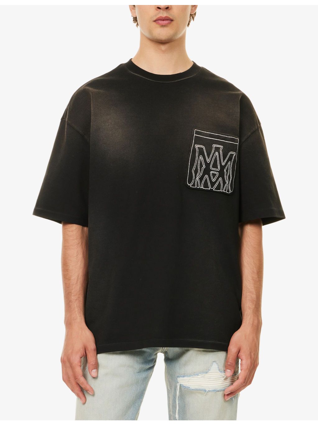 Oversized Patch-Pocket Cotton T-Shirt - 3