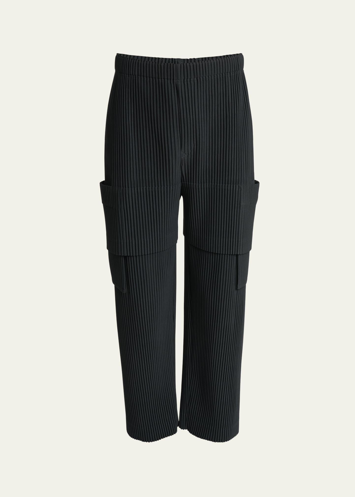 Men's Dark Gray Multi Pocket Pants - 1