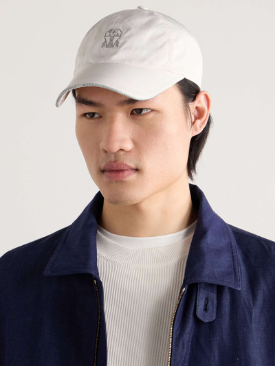 Brunello Cucinelli Embroidered Twill Baseball Cap outlook