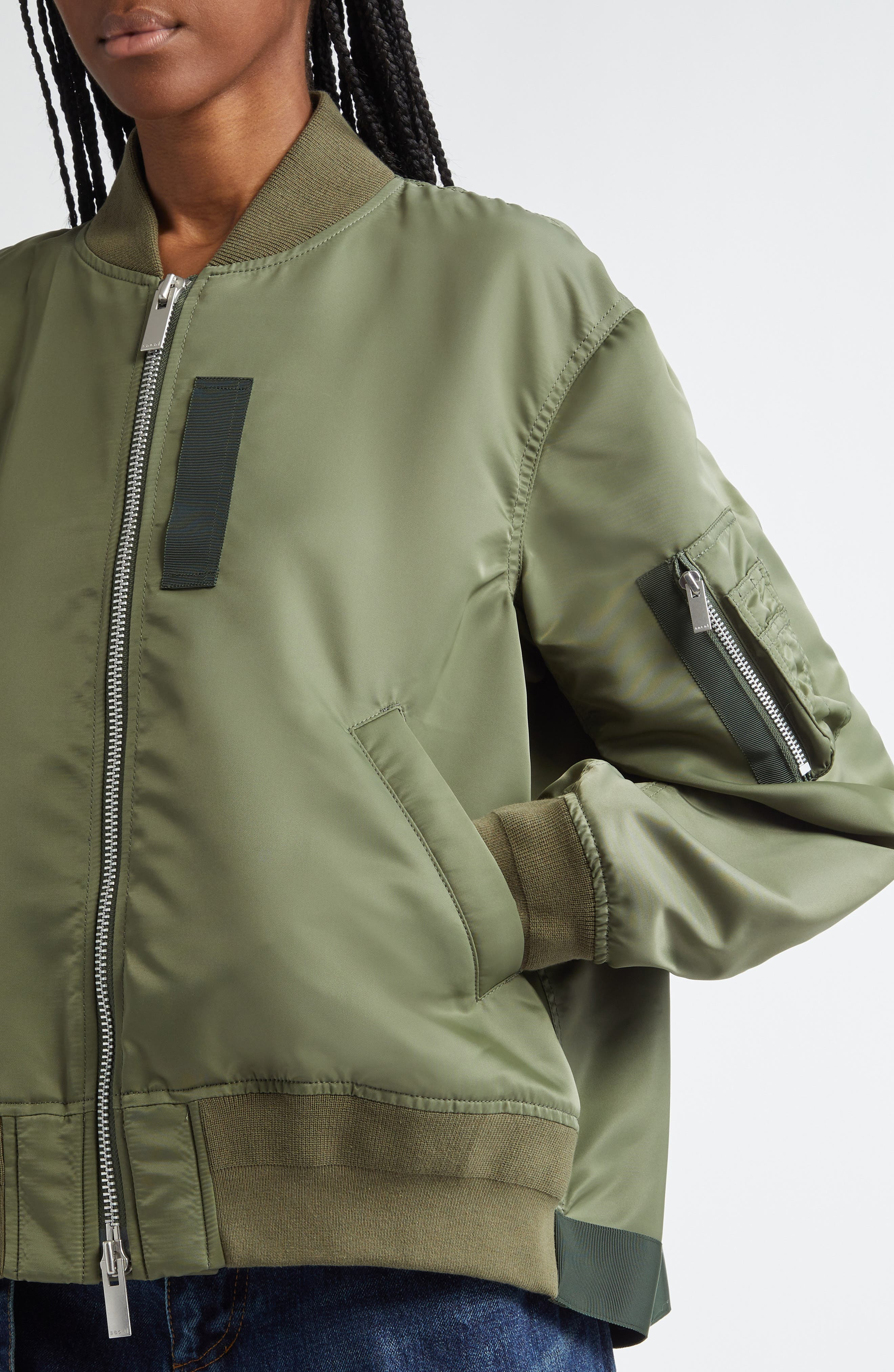 Nylon Twill Bomber Jacket - 5
