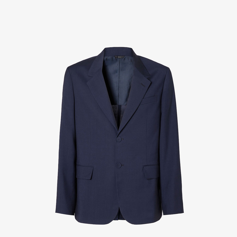 Jacket Dark blue wool canvas blazer 6