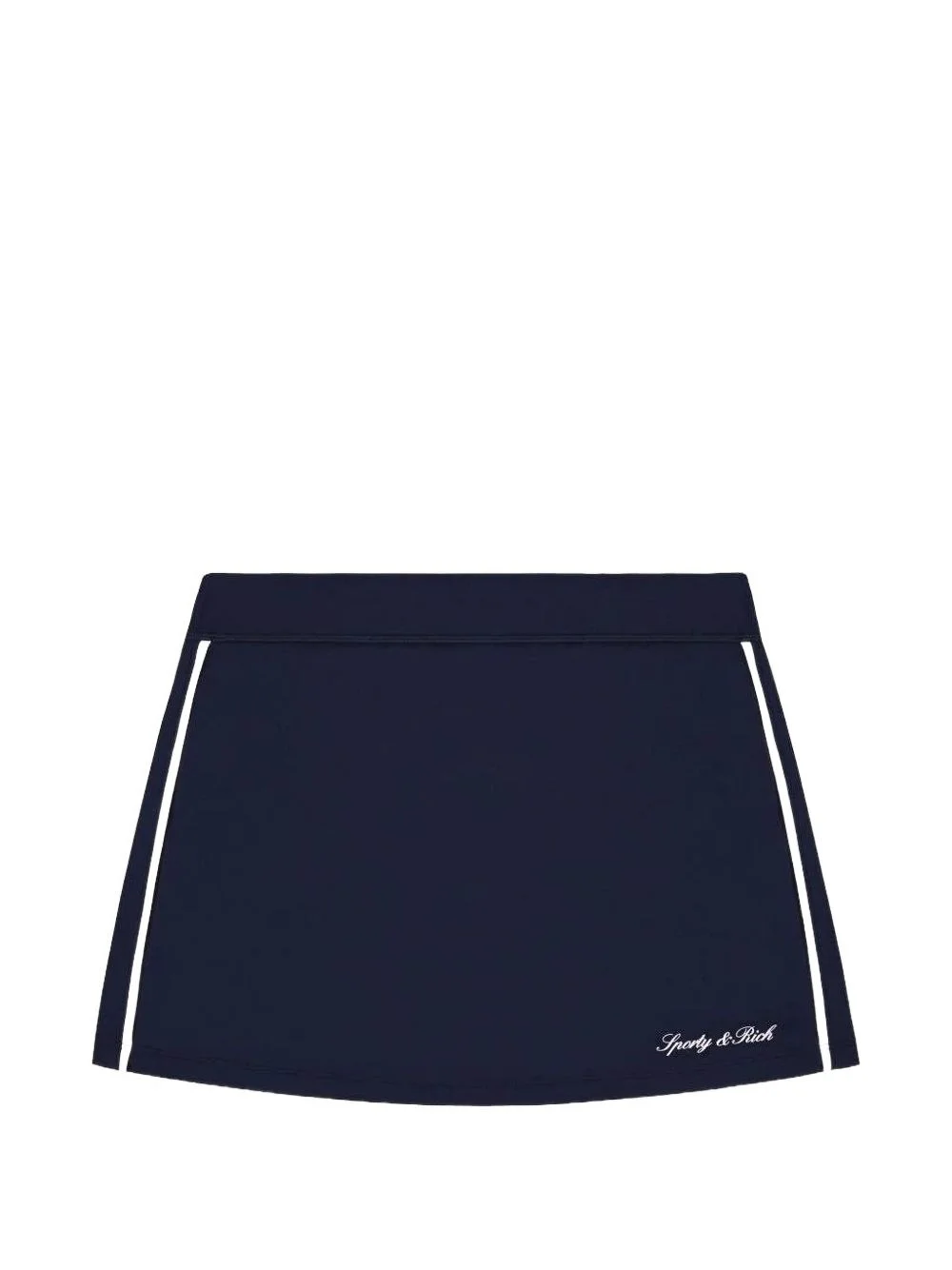 logo-print side-stripe skirt - 1