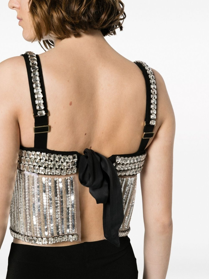 crystal-embellished cropped tank top 5