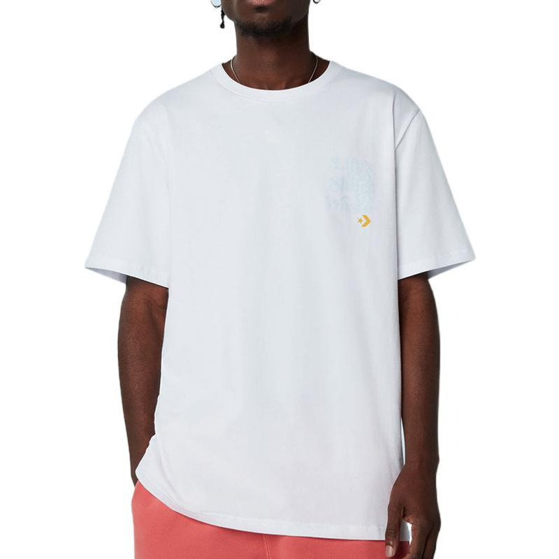 Converse Converse Renew Life's Too Short To Waste Wake-Up Call Graphic Tee 'White' 10022210-A01 outlook