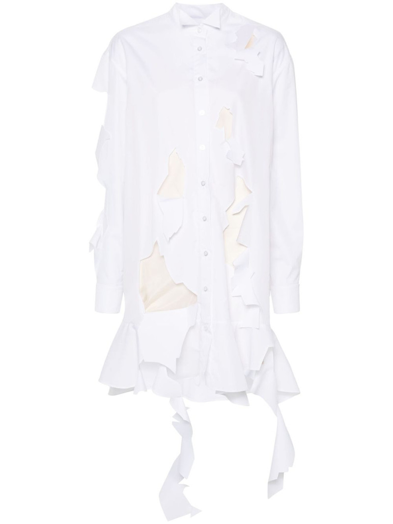cut out-detail shirt dress 1