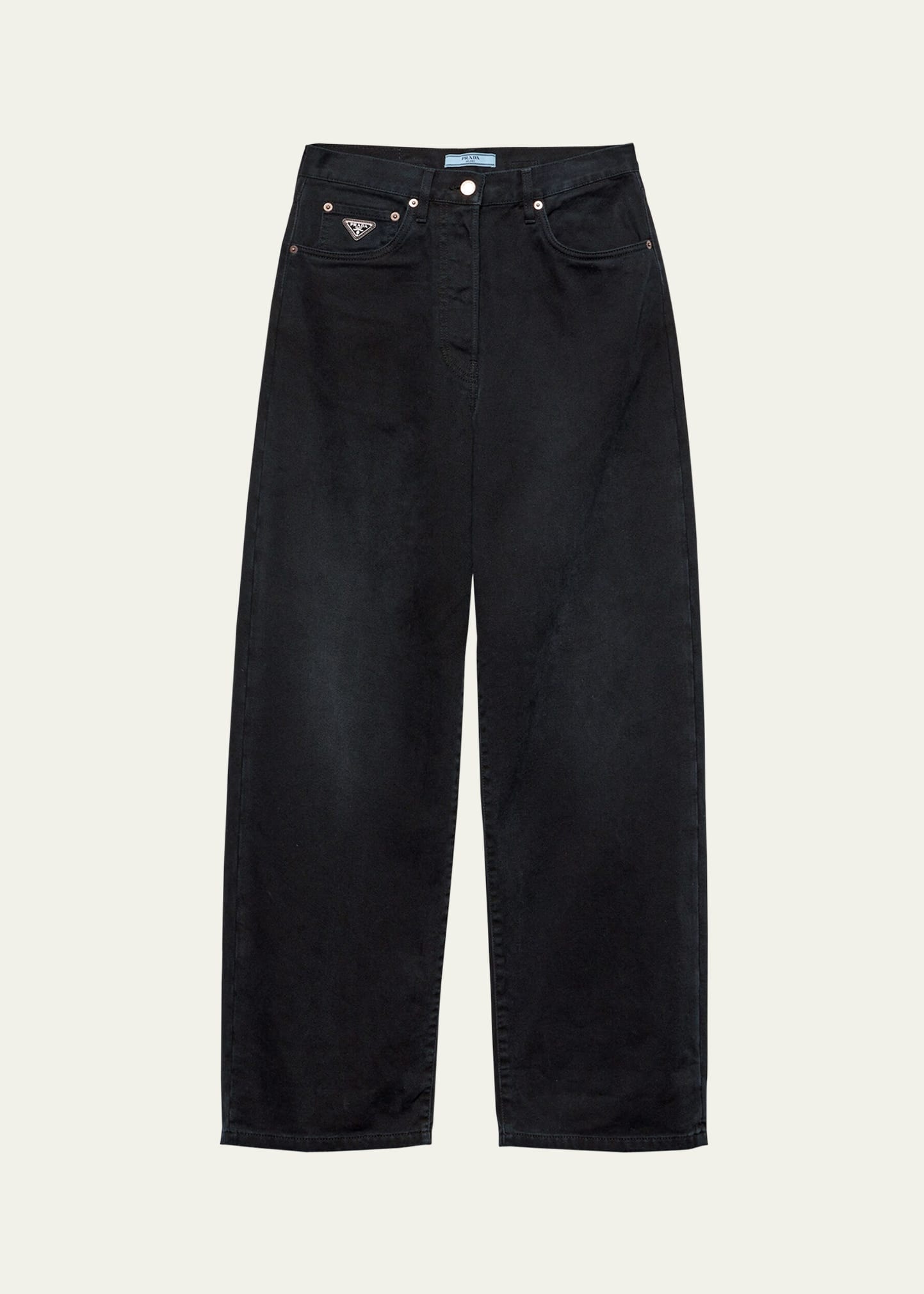 Straight Leg Denim Pants - 1