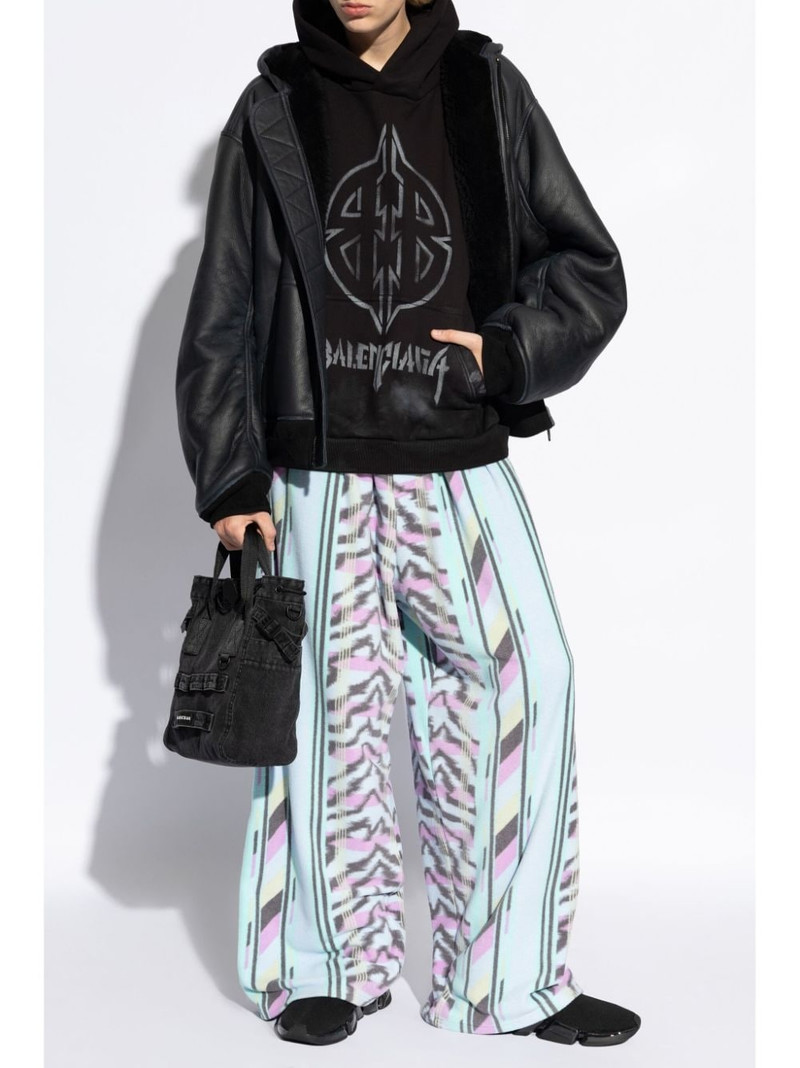 BALENCIAGA graphic-print trousers outlook