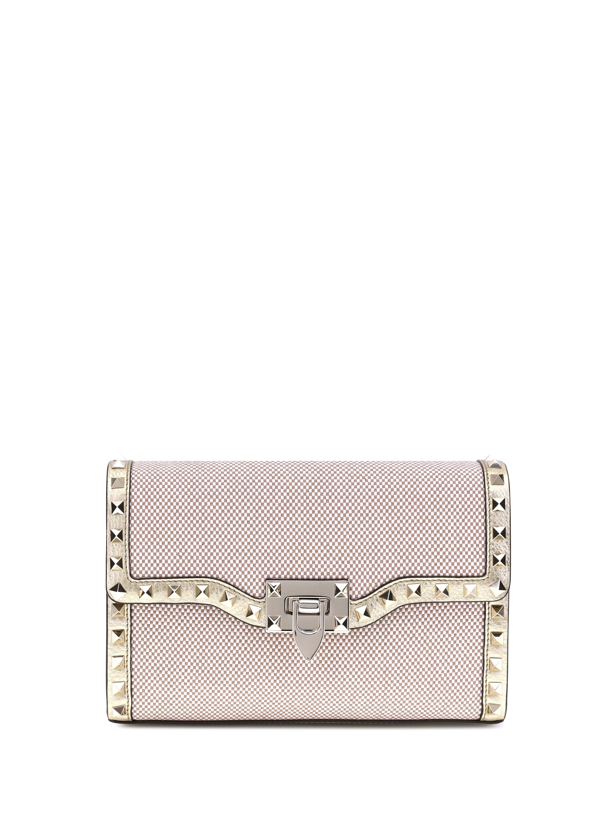 Valentino Garavani Women Small Canvas Rockstud Shoulder Bag - 1