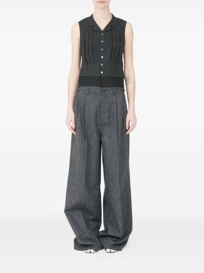 Maison Margiela pleated button-up vest outlook