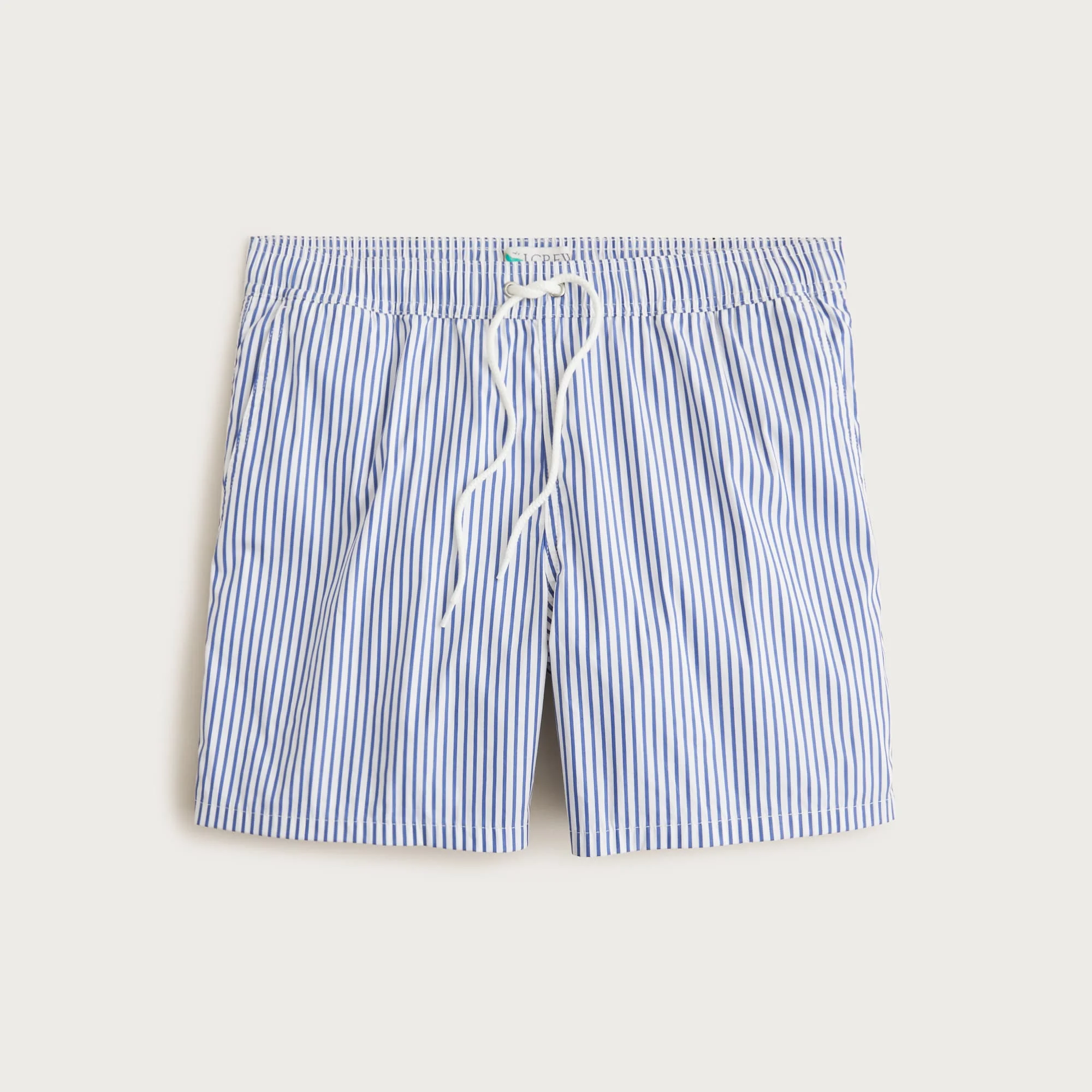 6" stretch swim trunk in cotton blend - 1