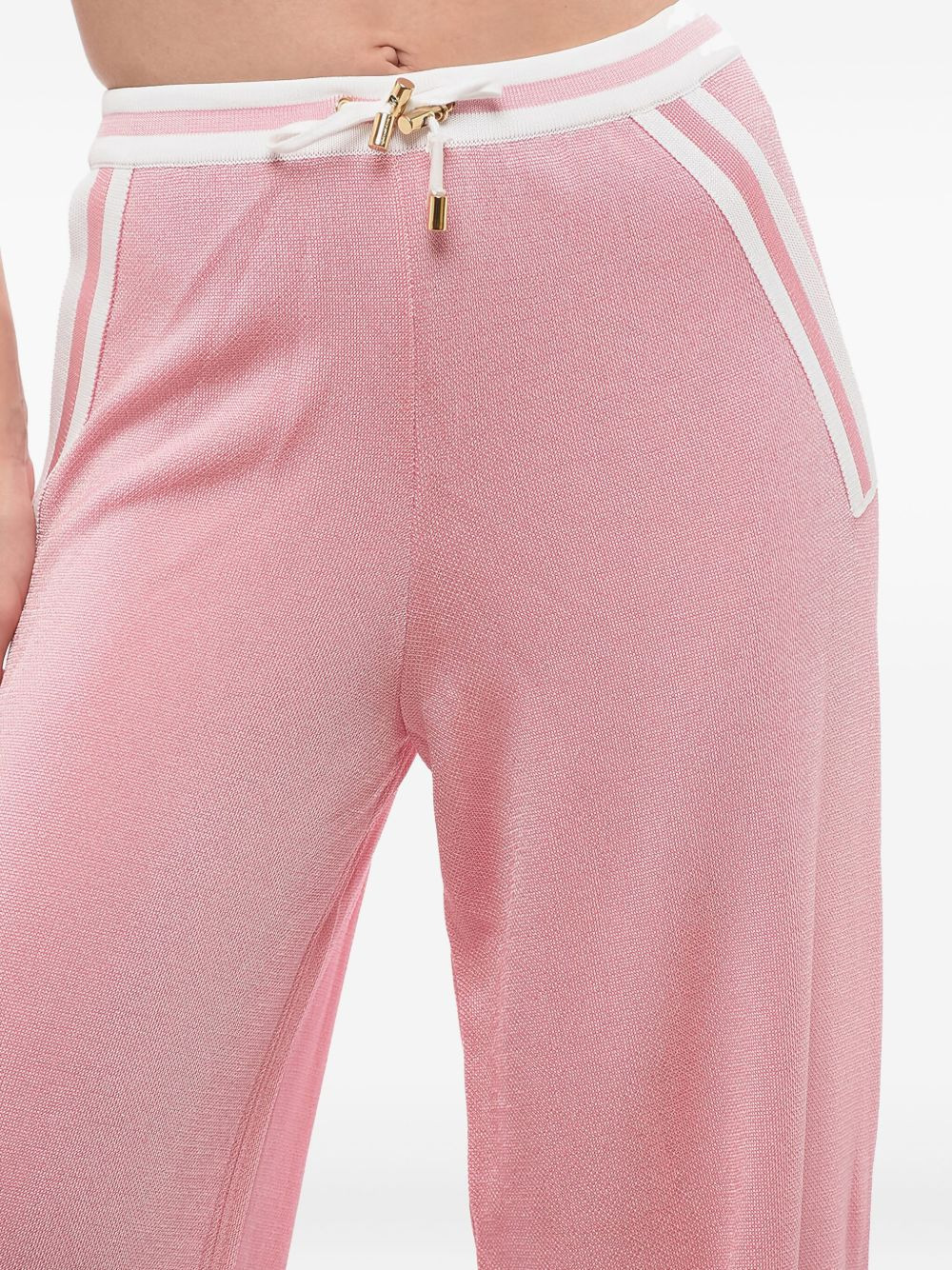 side-stripe elastic-waistband trousers - 4