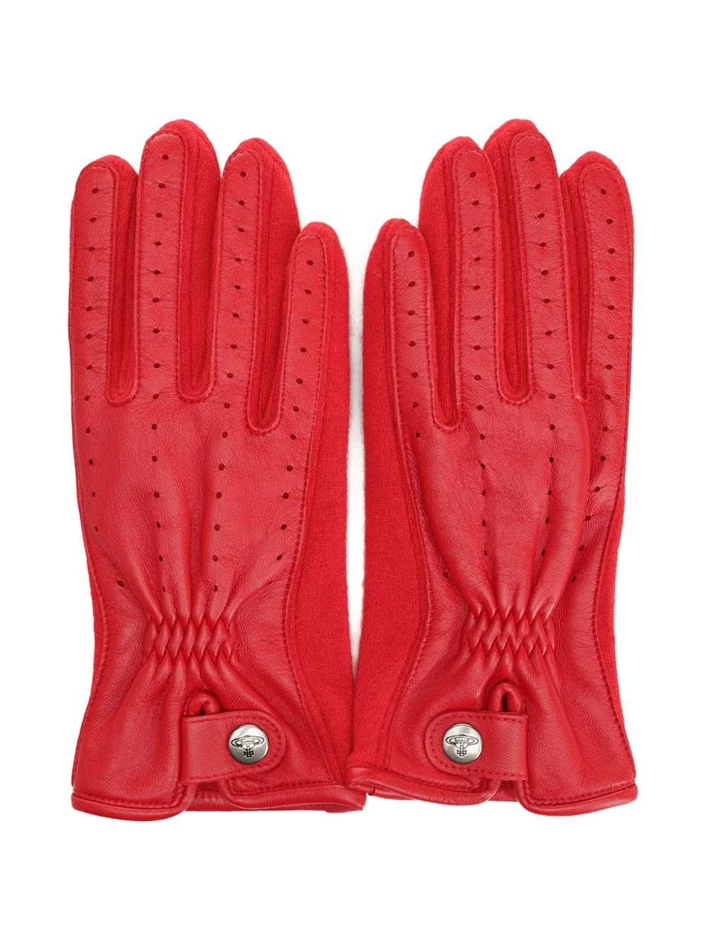 perforated-detail gloves - 1