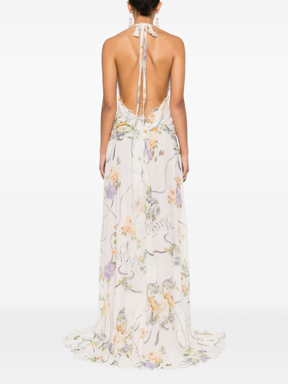 floral-print maxi dress - 4