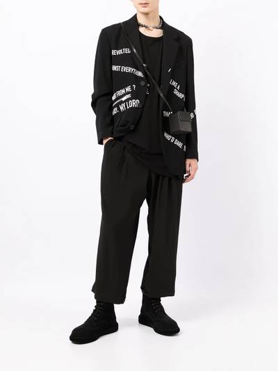 Yohji Yamamoto high-waisted straight leg trousers outlook