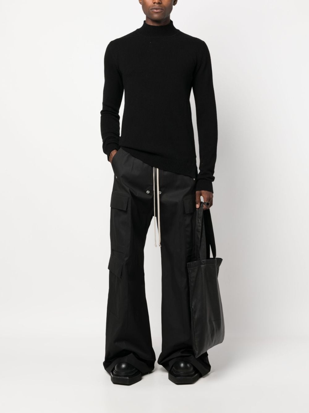drawstring wide-leg trousers - 2