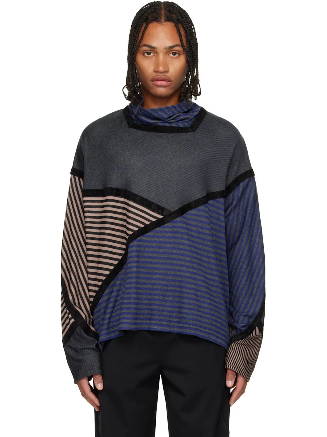 Blue & Gray Raday Short Jersey Top - 1