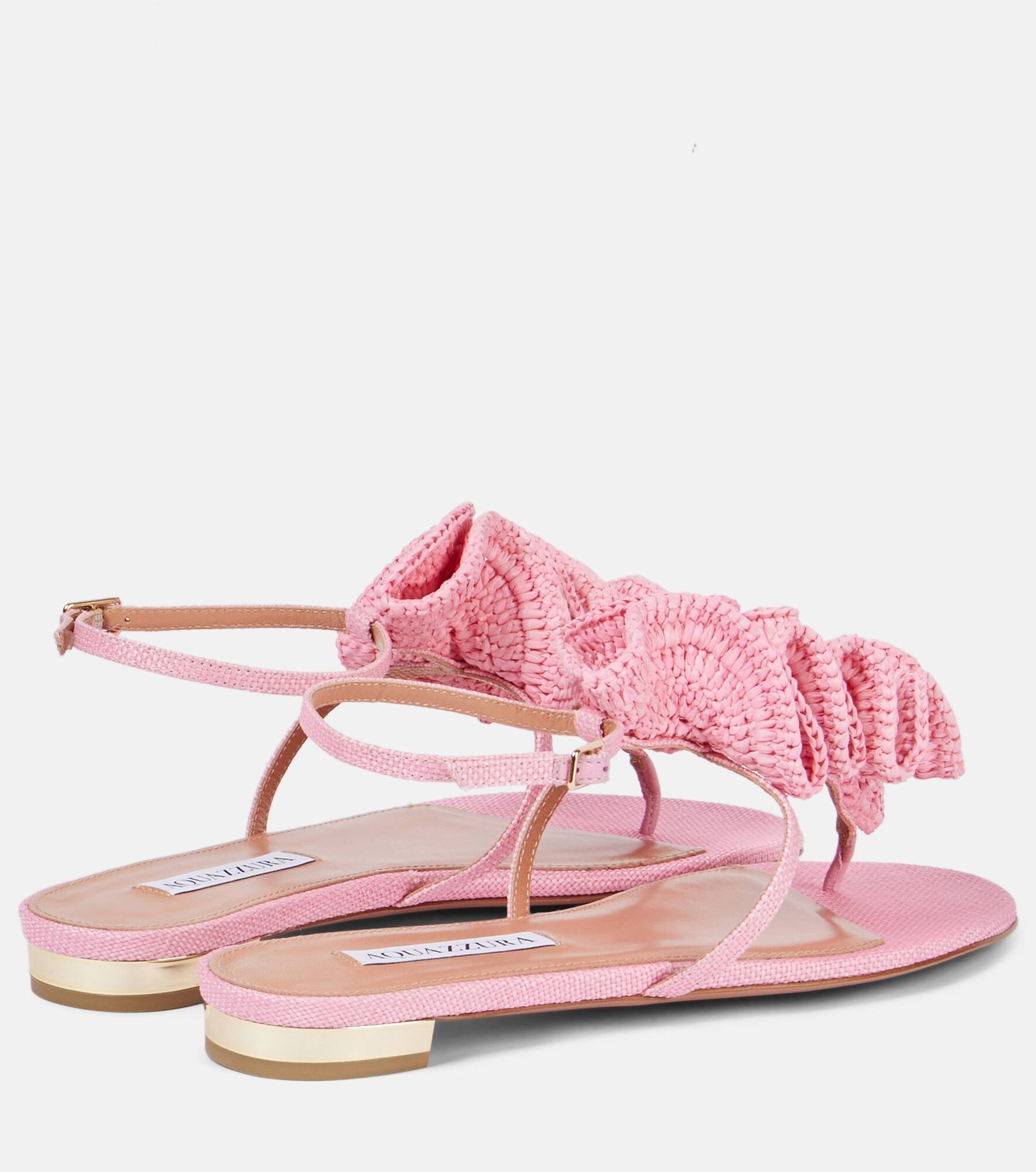 Noches Tropicales raffia thong sandals - 2