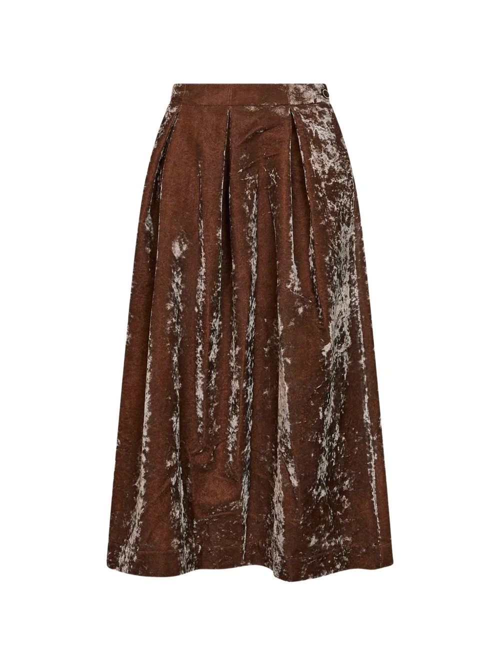 inverted-pleat flared midi skirt - 1