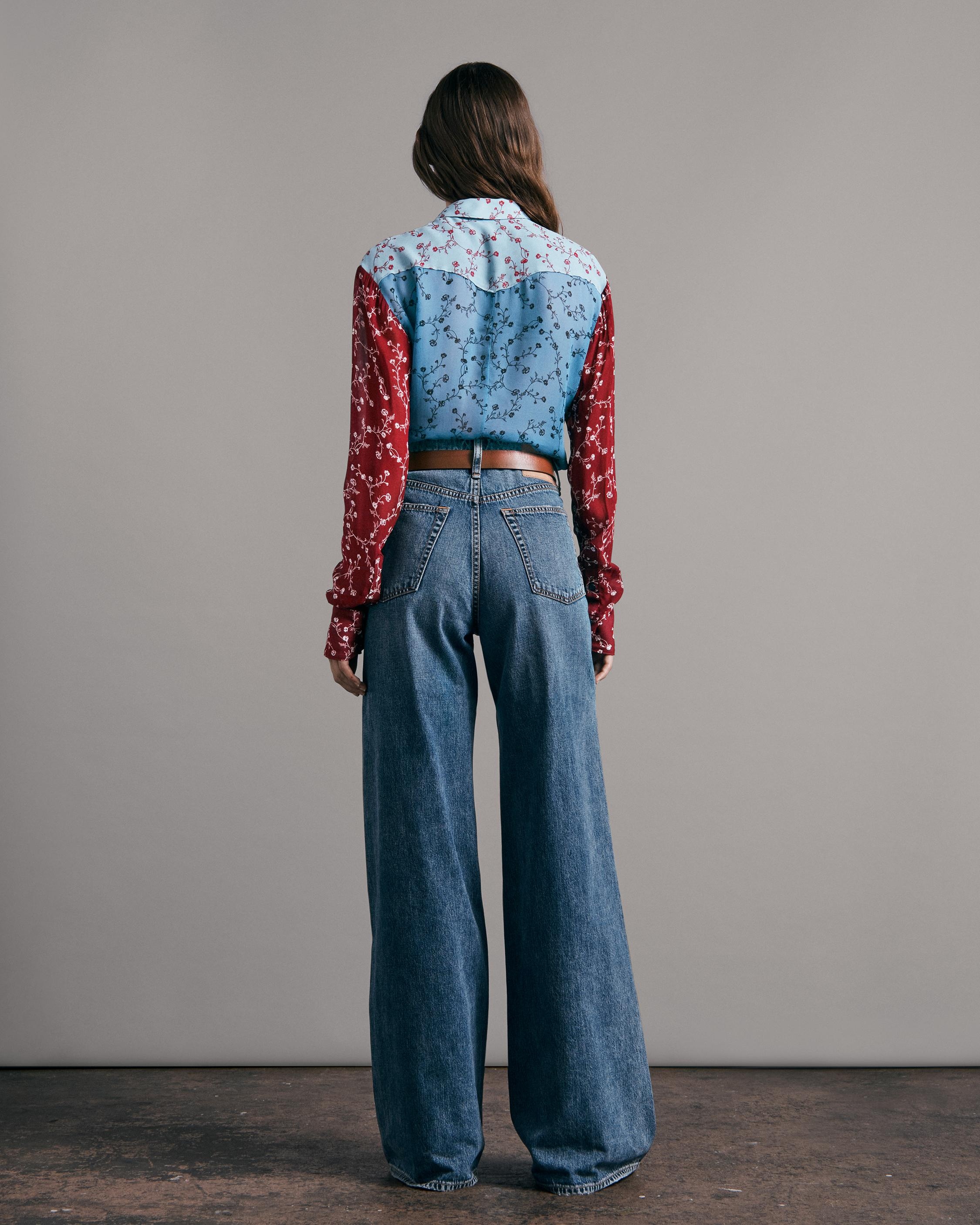 Wyatt Viscose Patchwork Button Down Shirt
Classic Fit Top - 6