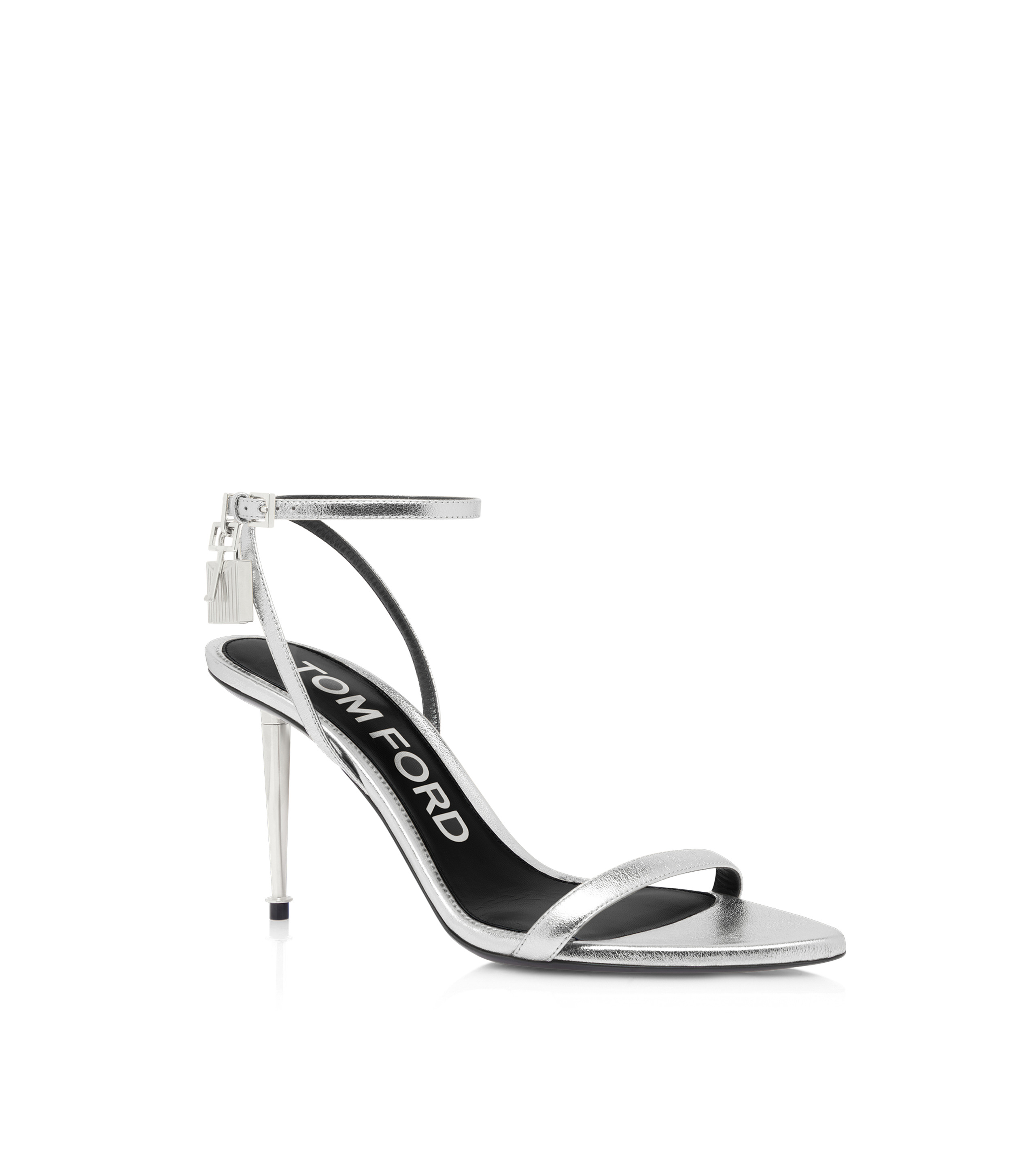 LAMINATED NAPPA LEATHER PADLOCK SANDAL - 2