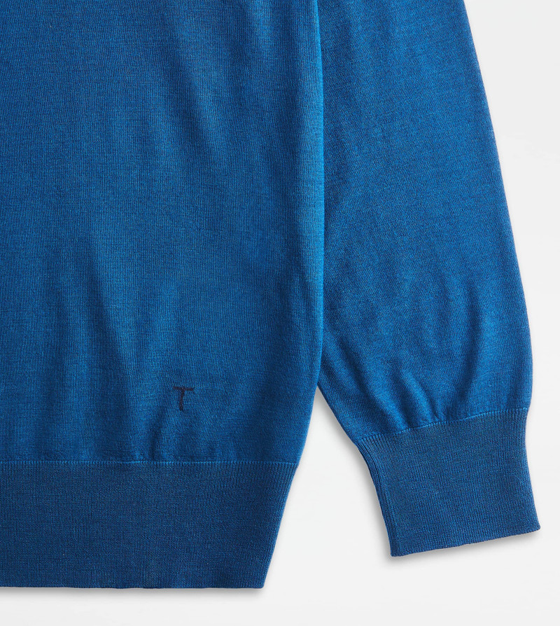 POLO SHIRT IN T15 WOOL - BLUE 3