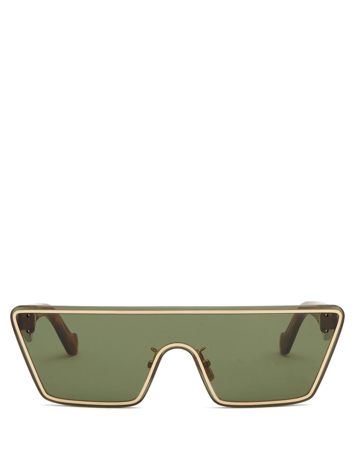 Flat-top mask acetate sunglasses - 1