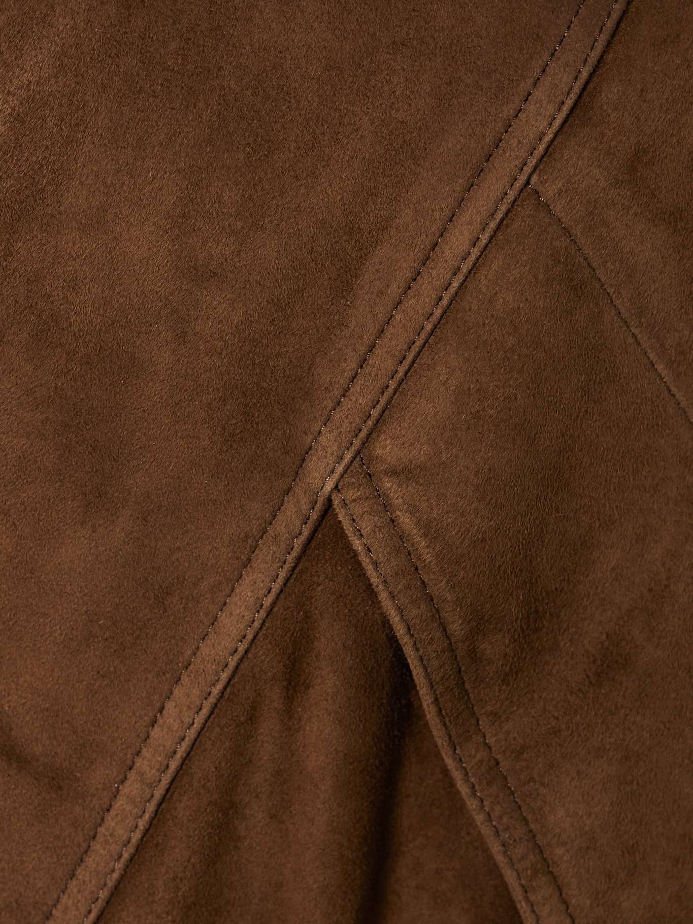 Ariste oversized paneled suede jacket Brown - 5