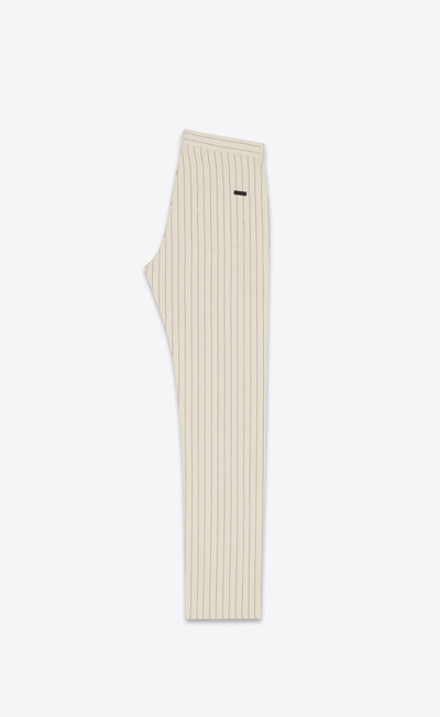 SAINT LAURENT relaxed-fit jeans in striped grey off-white denim outlook