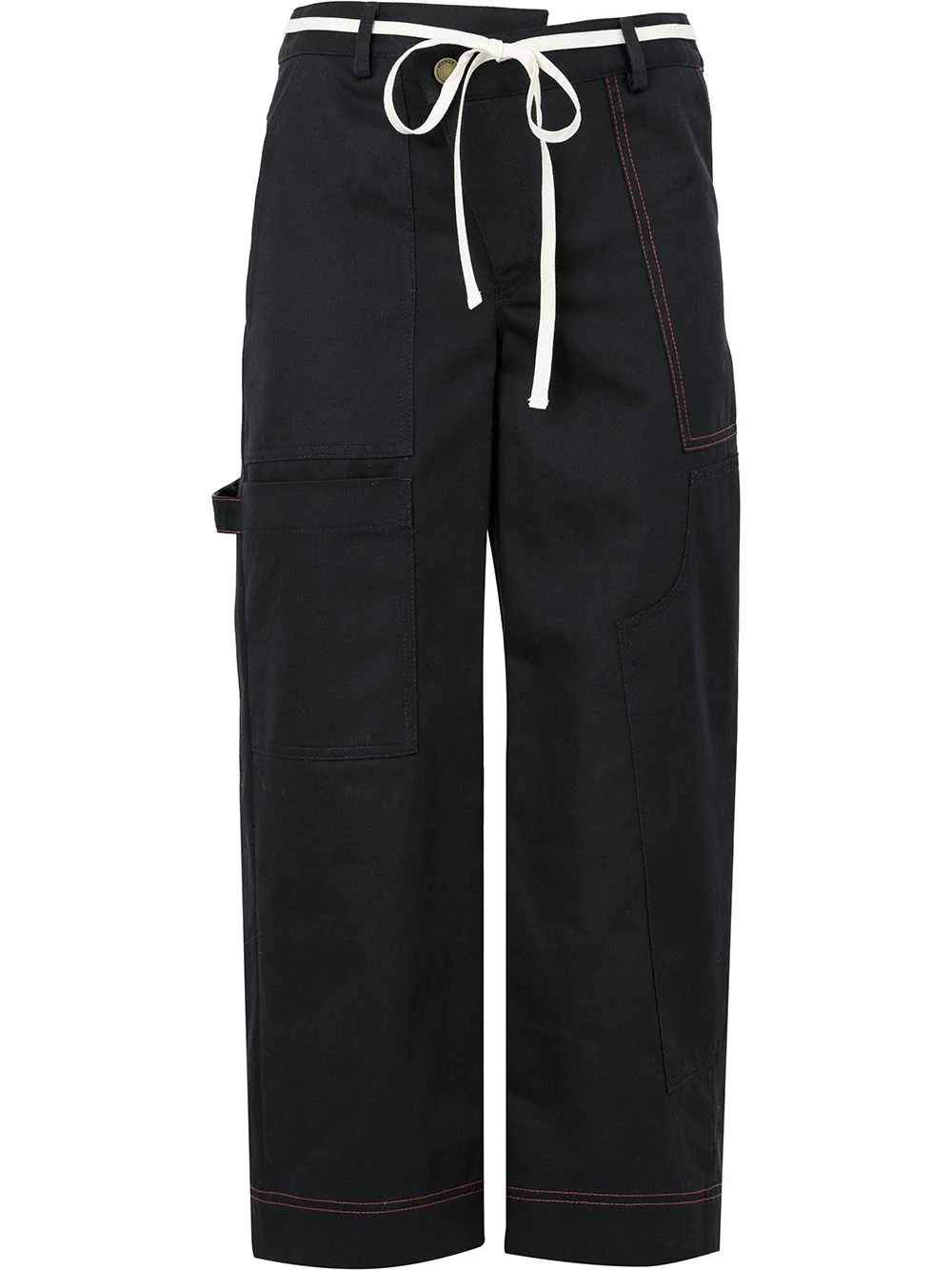 wide leg cargo trousers - 1