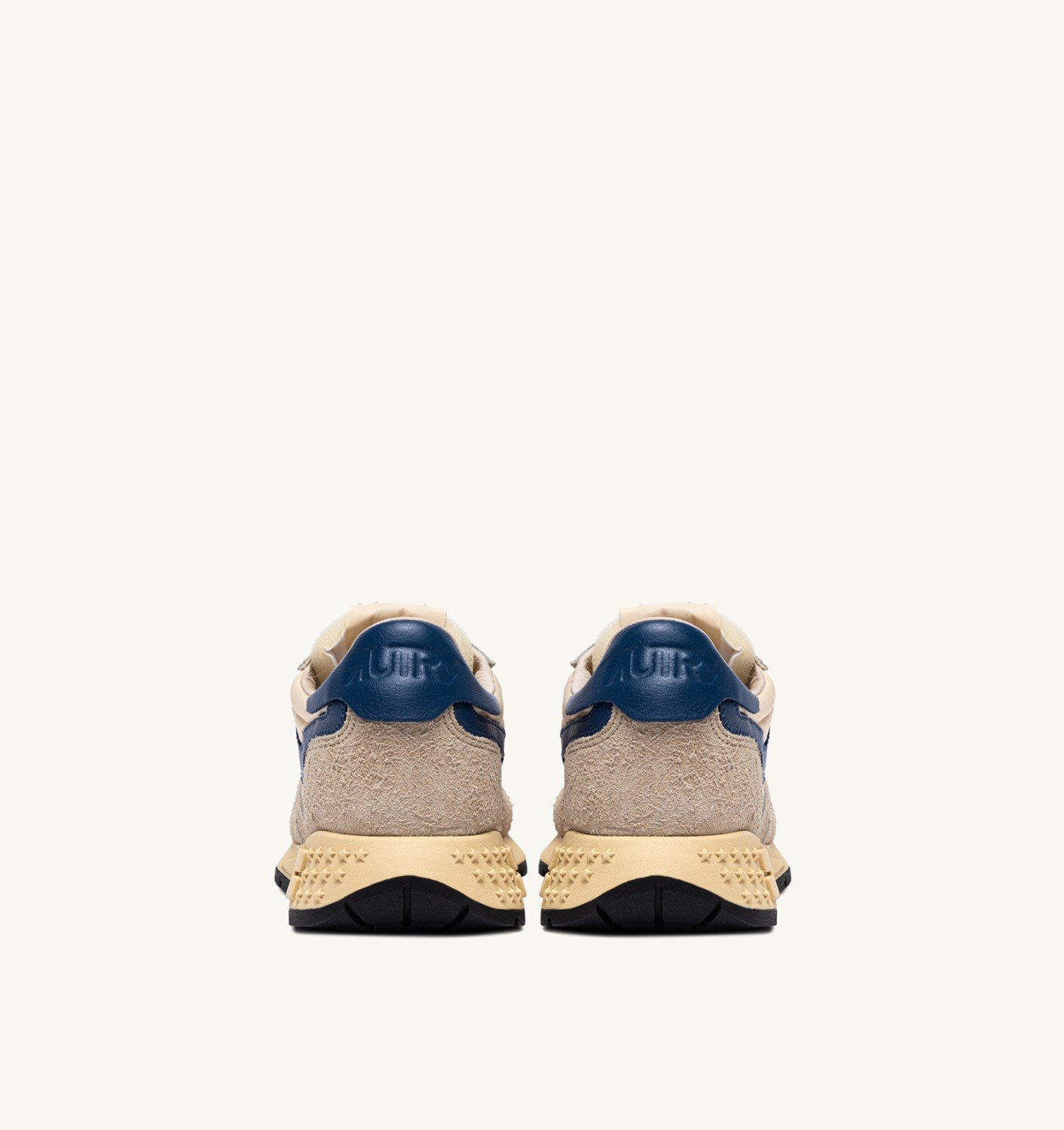 REELWIND LOW SNEAKERS IN NYLON SUEDE AND LEATHER COLOR ECRU AND ENSIGN BLUE - 3