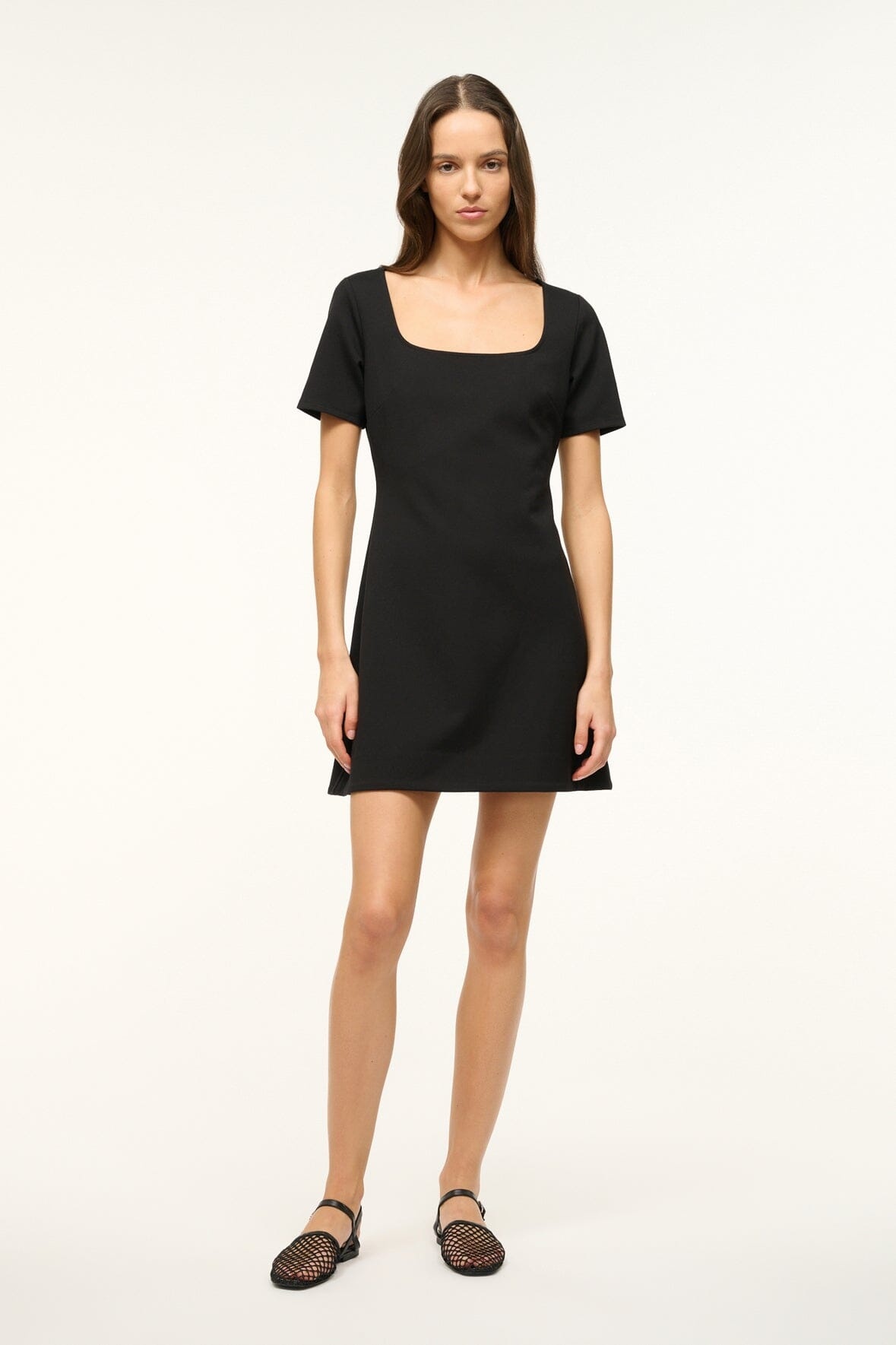 STAUD STERN DRESS BLACK - 1