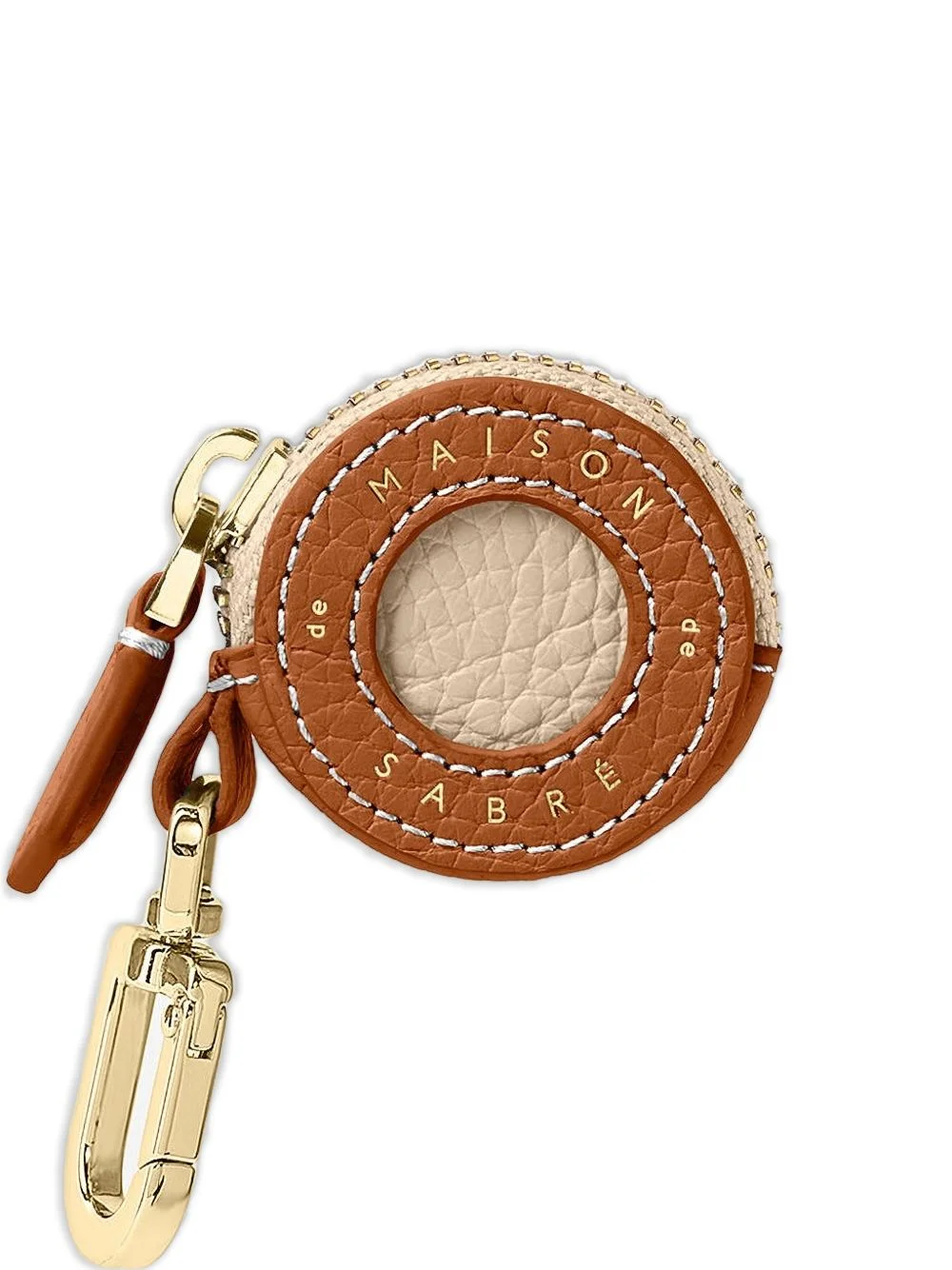 leather air tag charm - 1