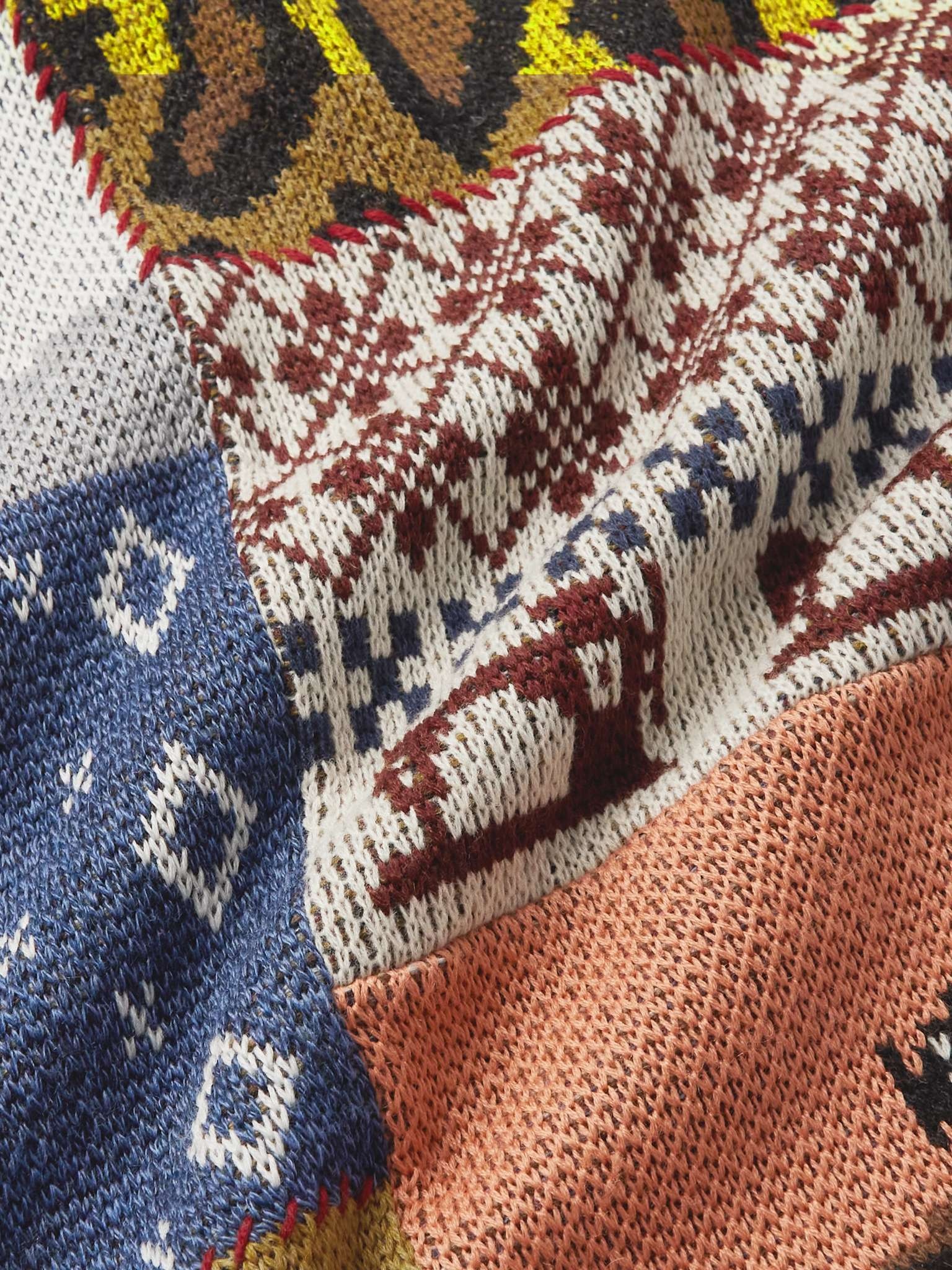 Kurogane Mishin Jacquard-Knit Wool-Blend Sweater - 3