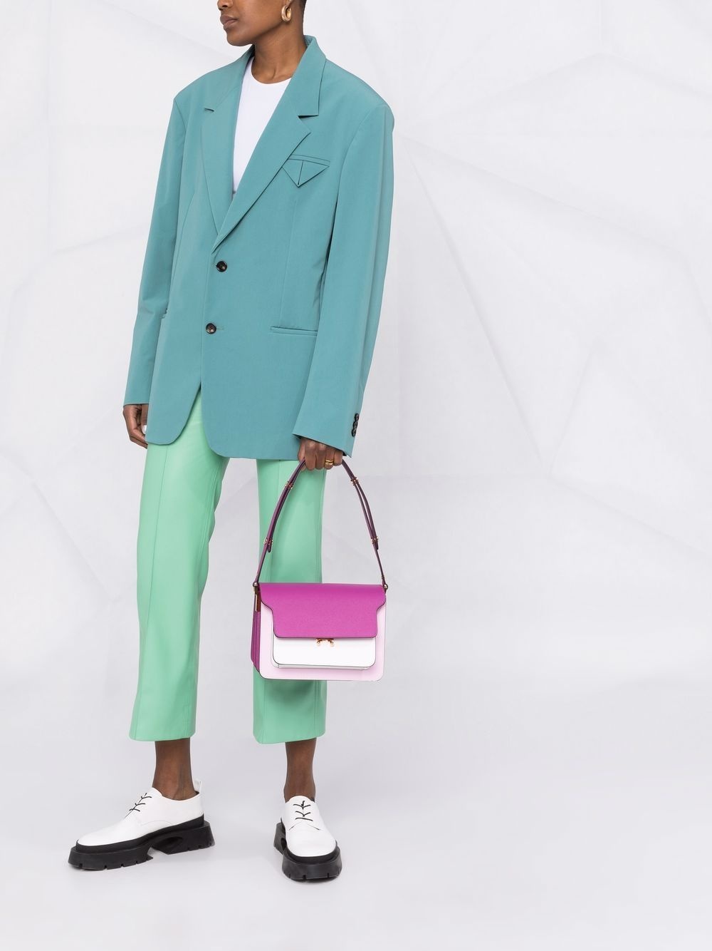 Trunk colour-block crossbody bag - 3