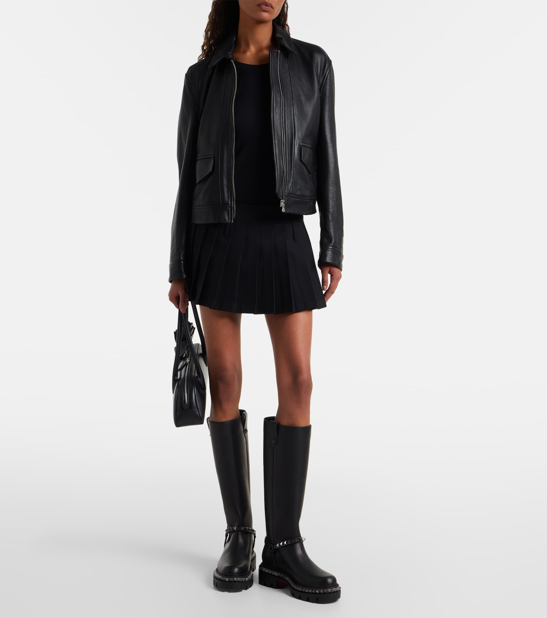 Marinetta studded leather knee-high boots - 3