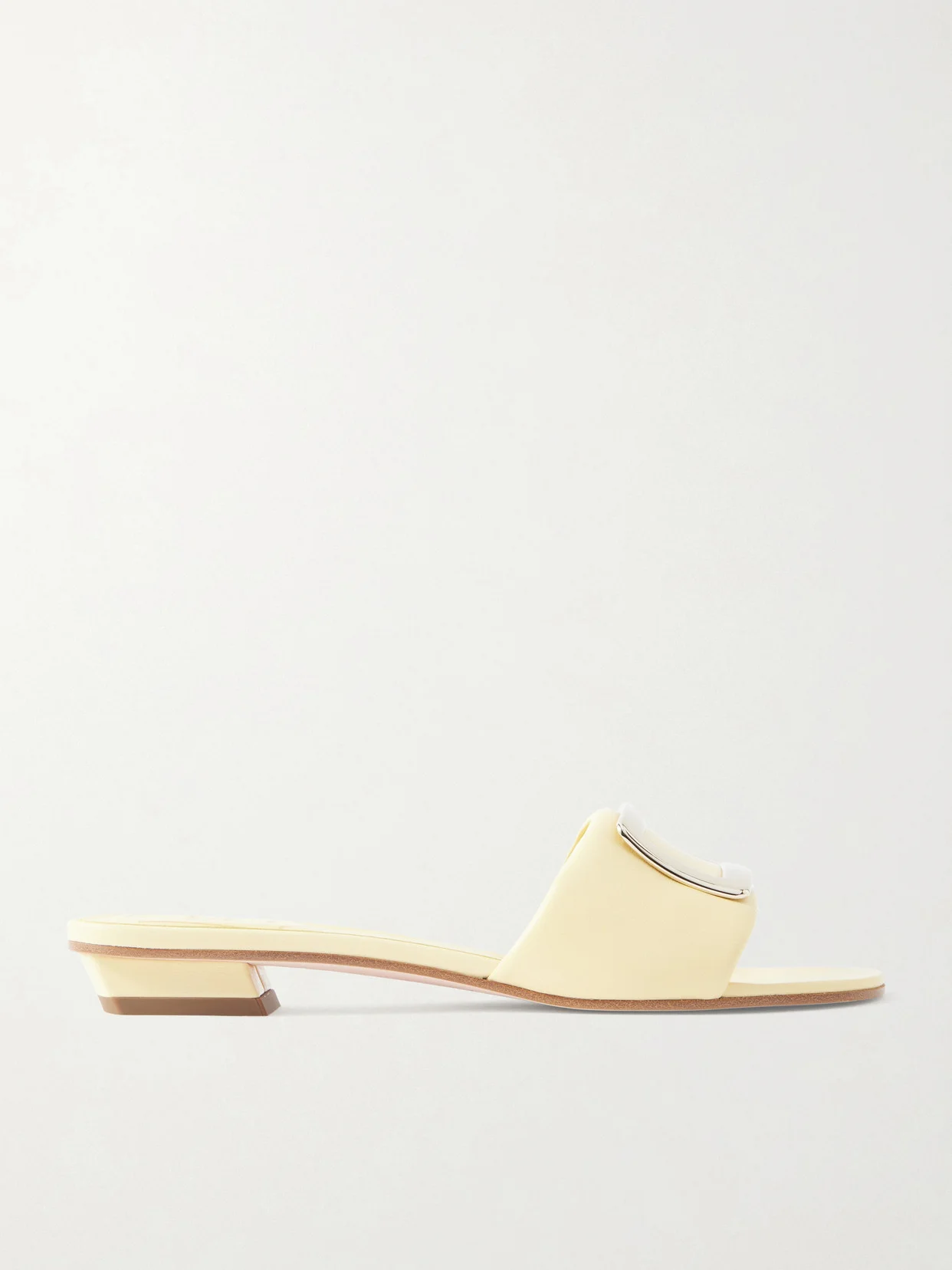 20 Buckled Padded Leather Mules - 1