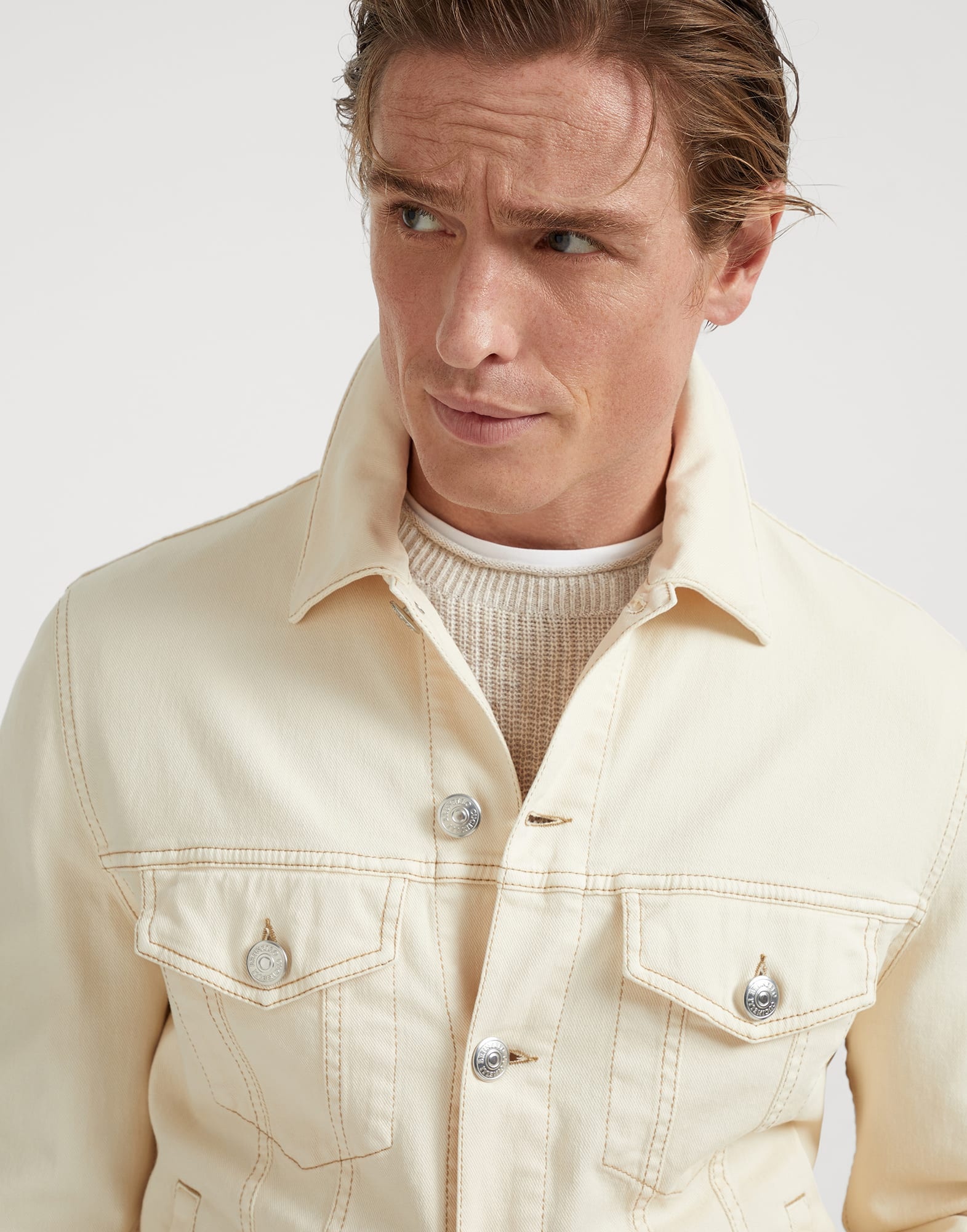 ジャケット BRUNELLO CUCINELLI Four-pocket jacket in garment-dyed cotton Brunello Cucinelli Garment-dyed four-pocket jacket in