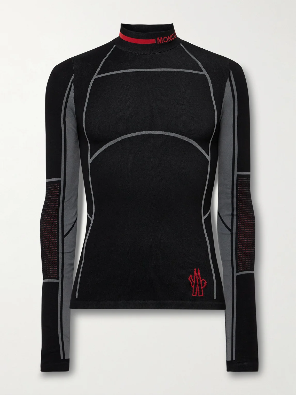 Logo-Jacquard Stretch-Knit Ski Base Layer - 1