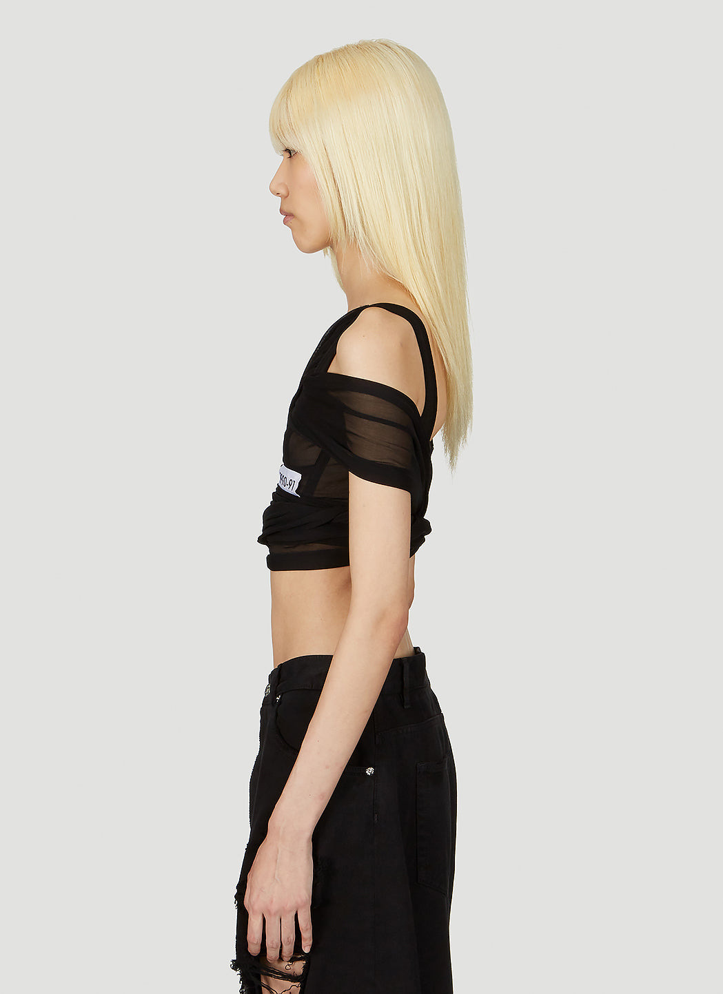 Dolce & Gabbana Women Kim Mesh Cross Over Top - 3
